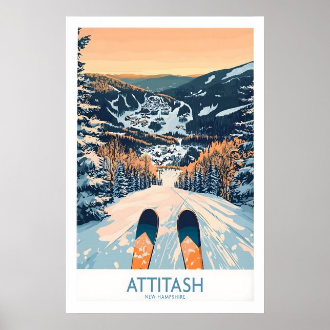 Attitash skidkonsttryck 1 poster (Framsidan)