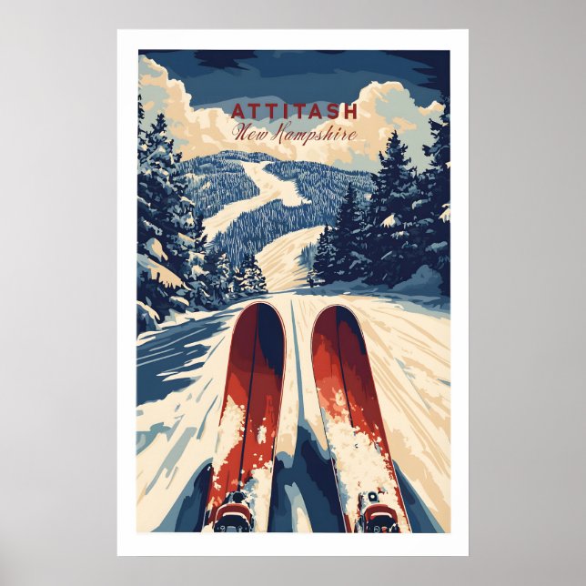 Attitash skidtryck 1 poster (Framsidan)