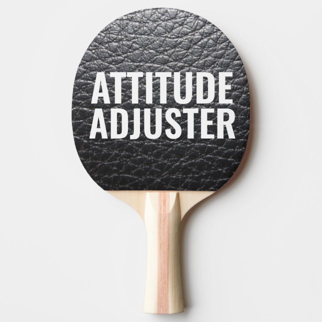 ATTITUDE ADJUSTER FAUX LEATHER PING PONG PADDLE PINGISRACKET (Framsidan)