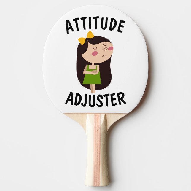 ATTITUDE ADJUSTER roligt PING PONG PADDLE Pingisracket (Framsidan)