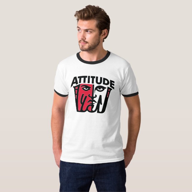 ATTITUDE aktiverad T Shirt (Hel framsida)