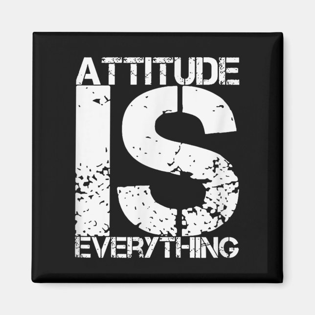 Attitude Is Everything - Insrational Quote Gift -  Magnet (Framsidan)