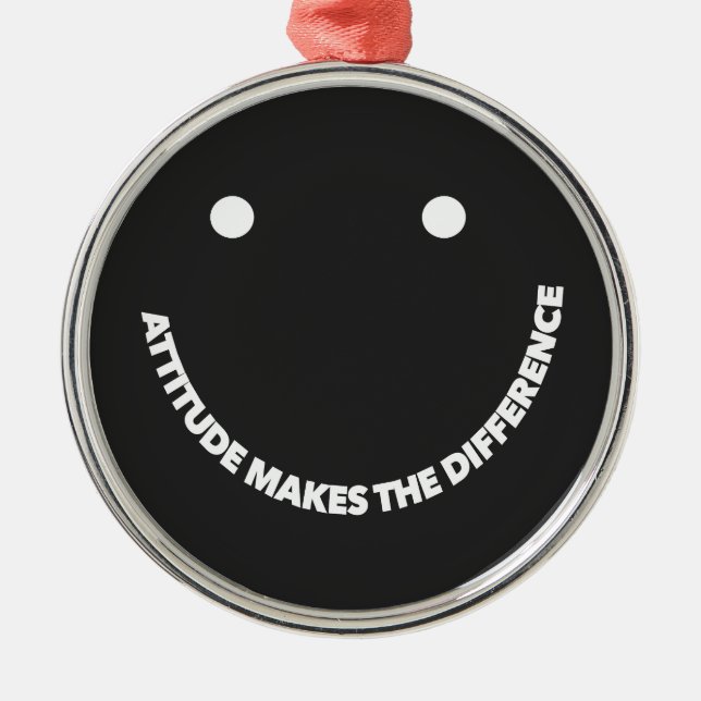 Attitude Makes The Difference Motivational Saying  Julgransprydnad Metall (Framsidan)