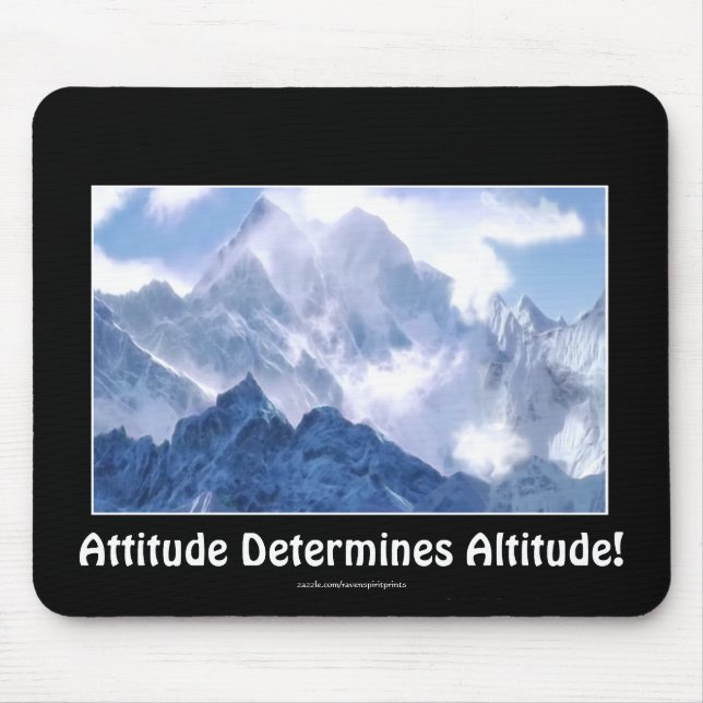 ATTITUDE Mountain Range Motivational Mousepad Musmatta (Framsidan)