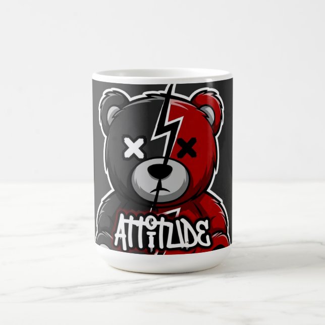 Attitude Split Bear | Lightning X-Eyes Teddy Graph Kaffemugg (Center)