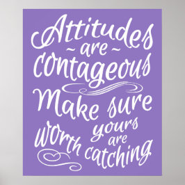 ATTITUDES anpassningsbar färg motivationsposter Poster