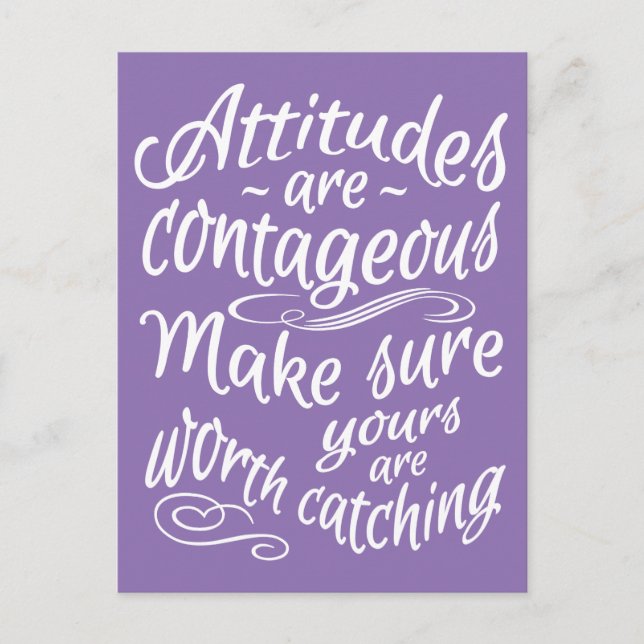 ATTITUDES anpassningsbar färg-vykort för motivatio Vykort (Framsida)