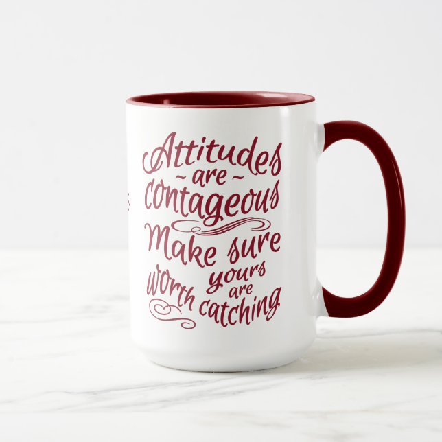 ATTITUDES anpassningsbar monogram motivationssyste Mugg (Höger)