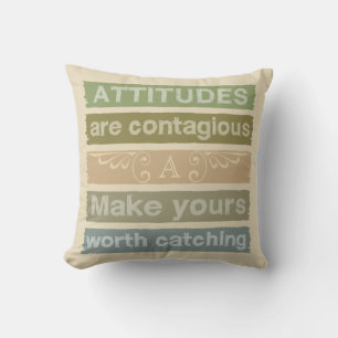 ATTITUDES anpassningsbar monogram - motiveringskud Kudde