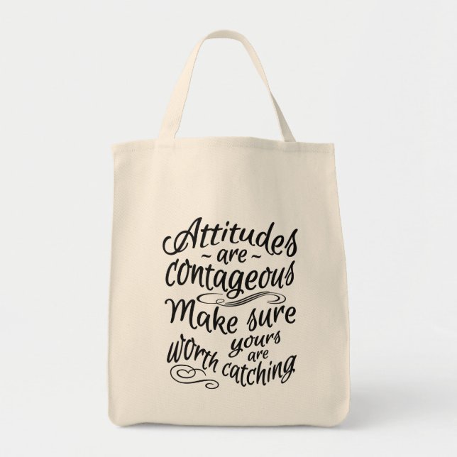 ATTITUDES tote bags, Tygkasse (Framsidan)