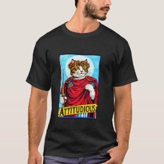 ATTITUDIOUS Katt Grekisk Romersk Gud Gladiator Att T Shirt