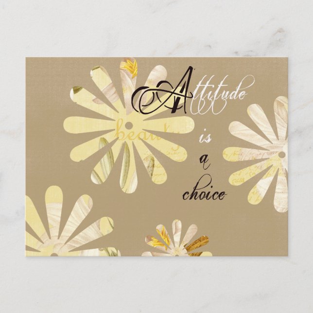 Attityd är ett val vykort (Framsida)