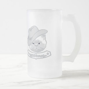 Attityd - cowboykatt frostat ölglas