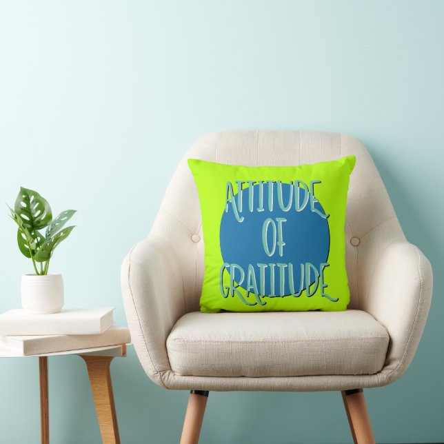 Attityd för Gatitude Recovery Slogan Kudde (Stol)