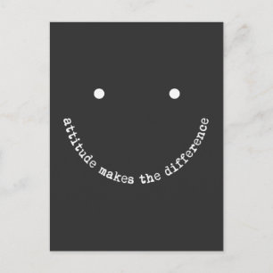 Attityd gör skillnaden Glad smiley-ansikte Positiv Vykort