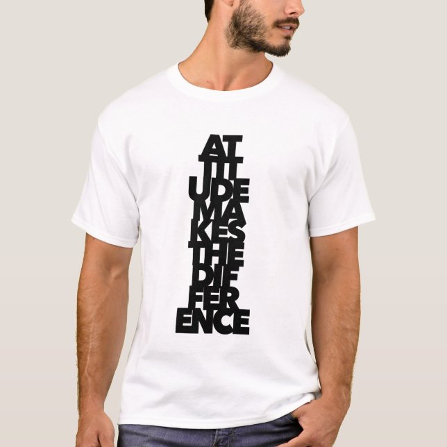 Attityd gör skillnaden paradigmskifte sinne t shirt (Framsida)