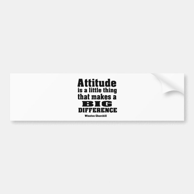 Attityd gör stor skillnad bildekal (Framsidan)