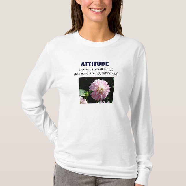 Attityd Tees Damernas Hoodie T-shirts Stor skillna (Framsida)