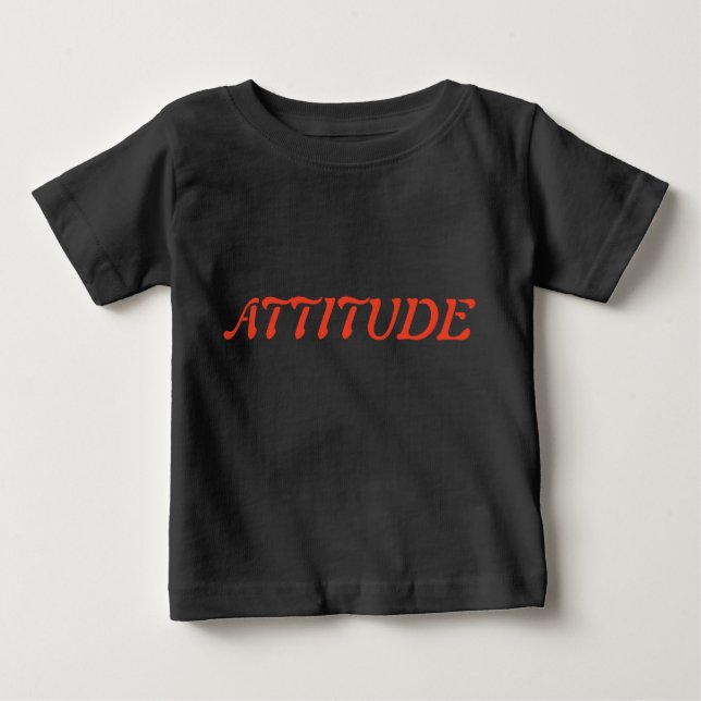 "Attityd" text Kid T-shirt. T-shirt (Framsida)