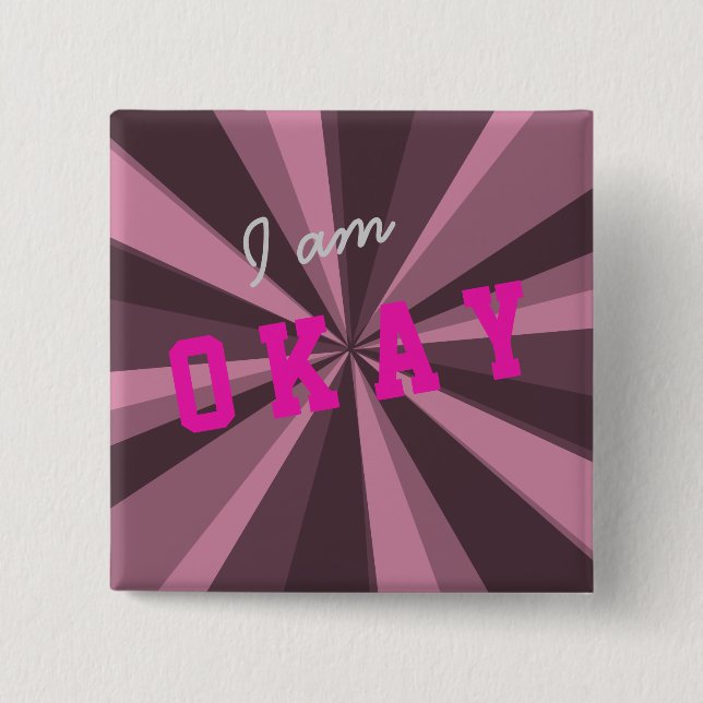 Attityden är OKAY Light Beam på alla Färg Knapp (Framsida)