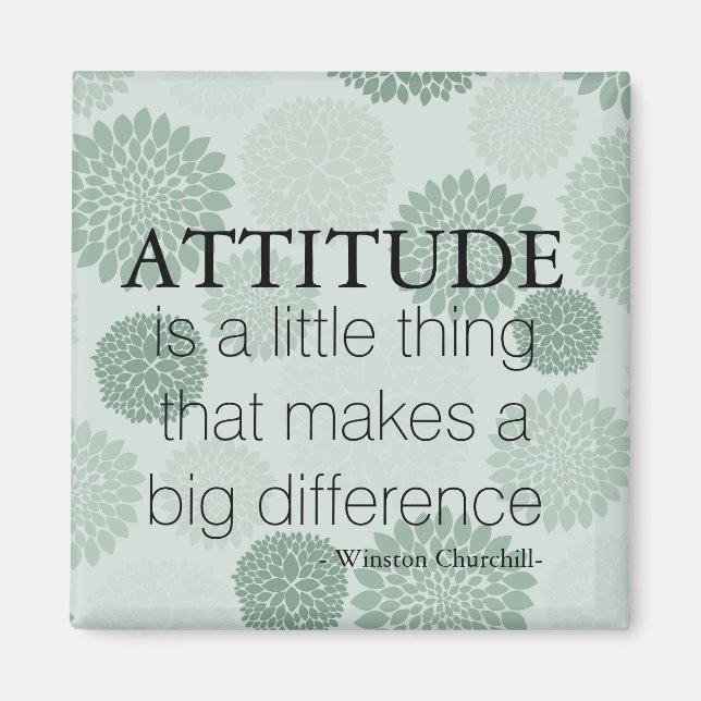 Attityden grönt blommor är magnet (Framsidan)