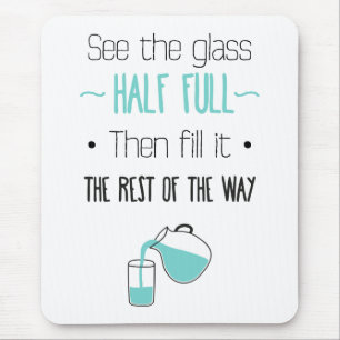 Attitydglas, halv Fullt Motivational Life-offert Musmatta