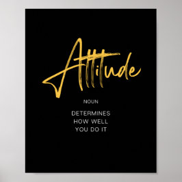 Attitydinspirerande citattecken Poster