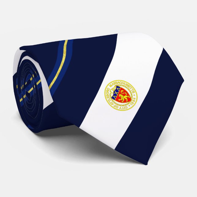Attleboro (Massachusetts) city flagga Neck Tie Slips (Rullad)
