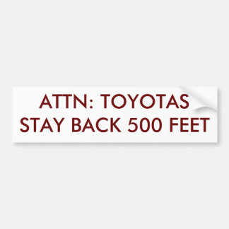 ATTN: TOYOTAS-STAGBAKSIDA 500 FOT BILDEKAL
