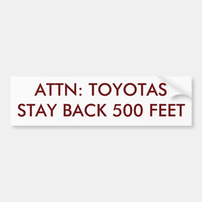 ATTN: TOYOTAS-STAGBAKSIDA 500 FOT BILDEKAL (Framsidan)