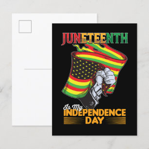 Åttonde är min svarta frihet i Independence day Inbjudan Vykort