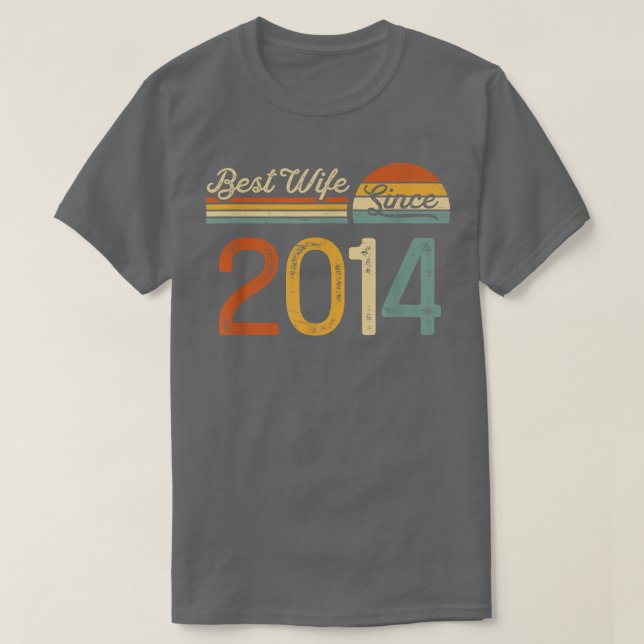 Åttonde Bröllop-årsdagen för hennes bästa fru seda T Shirt (Design framsida)