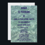 Åttonde födelsedag Åttonde Bassäng-Party-Beach Vat Inbjudningar<br><div class="desc">Utskriven med bakgrundsbild av konst vatten-bakgrund och textmallar för personlig som du kan redigera och anpassa! Du kan också ändra åldersmallen om du vill fira en annan åldersfödelsedag!</div>