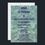 Åttonde födelsedag Åttonde Bassäng-Party-Beach Vat Inbjudningar<br><div class="desc">Utskriven med bakgrundsbild av konst vatten-bakgrund och textmallar för personlig som du kan redigera och anpassa! Du kan också ändra åldersmallen om du vill fira en annan åldersfödelsedag!</div>
