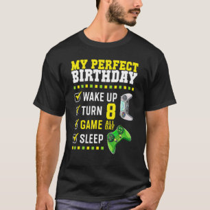 Åttonde Födelsedagsfestens Perfekt för spelare 8 å T Shirt