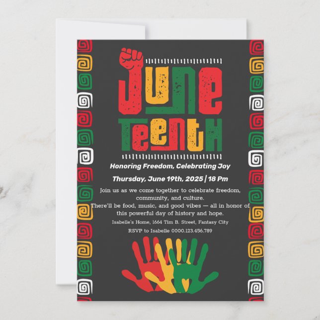 Åttonde inbjudan Firande - Frihet och glädje (Framsida)