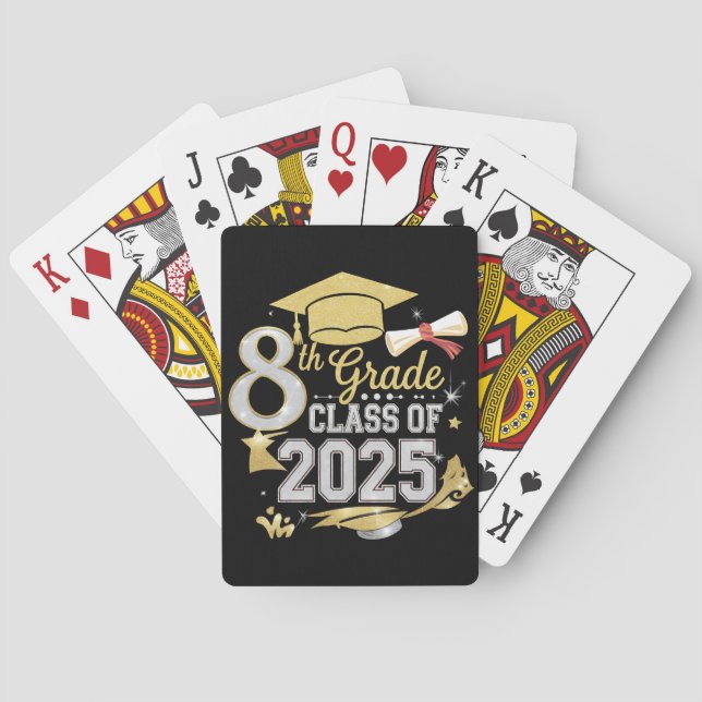 Åttonde Klass-klassen 2025 Student Studenten Casinokort (Baksidan)