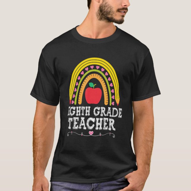 Åttonde Klass Lärarskolan Materials regnbåge T Shirt (Framsida)