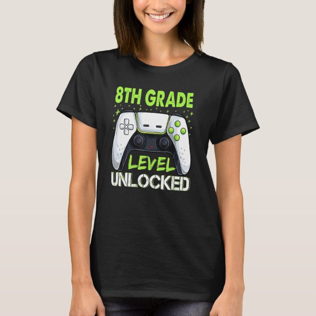 Åttonde Klass-nivån olåst Back to school Ga T Shirt (Framsida)