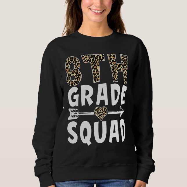 Åttonde Klass Squad Leopard Eighth Klass Lacher St T Shirt (Framsida)