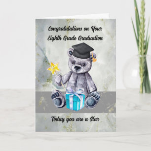 Åttonde Klass Studenten med stoppat bärartak Kort