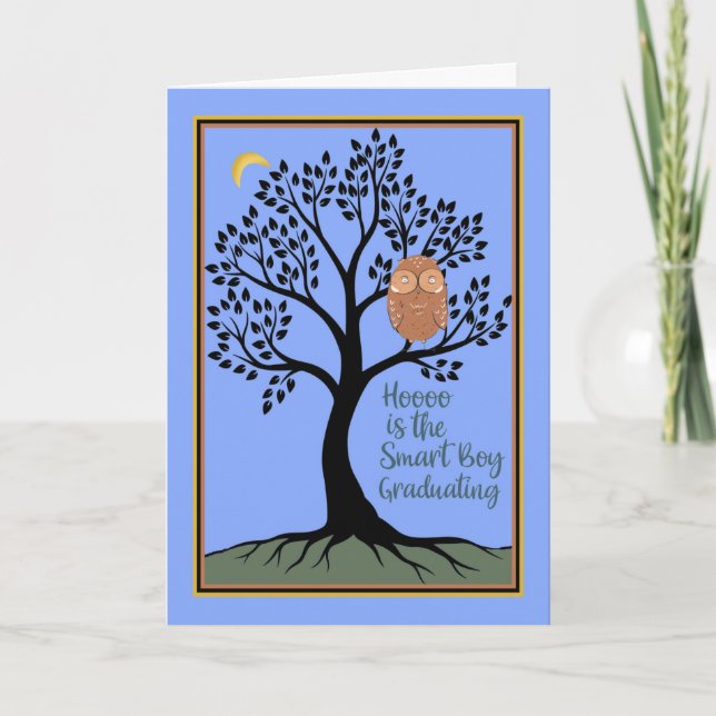 Åttonde Klass Studenten med Uggla Kort (Framsida)