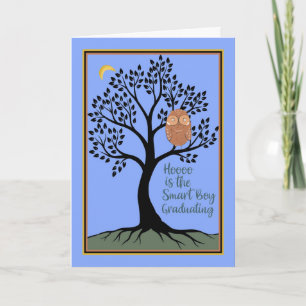 Åttonde Klass Studenten med Uggla Kort