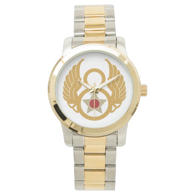 Åttonde Luft Force Oversized Two Tone Bracelet Wat Armbandsur (Framsida)