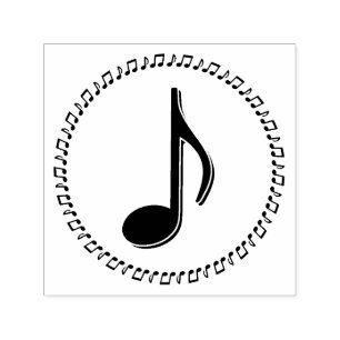 åttonde musikdesign självfärgande stämpel