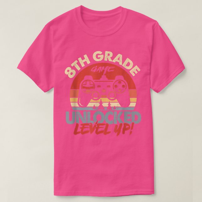 Åttonde upplåsta videospel på Klass-nivå Back to s T Shirt (Design framsida)