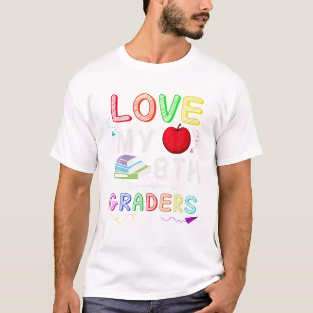 Åttondeklassares T-shirt Rolig 8:e (Framsida)