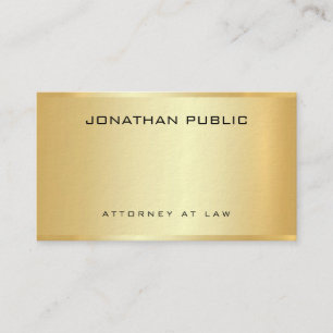 Attorney Affärskort Law Office Guld-mall Visitkort
