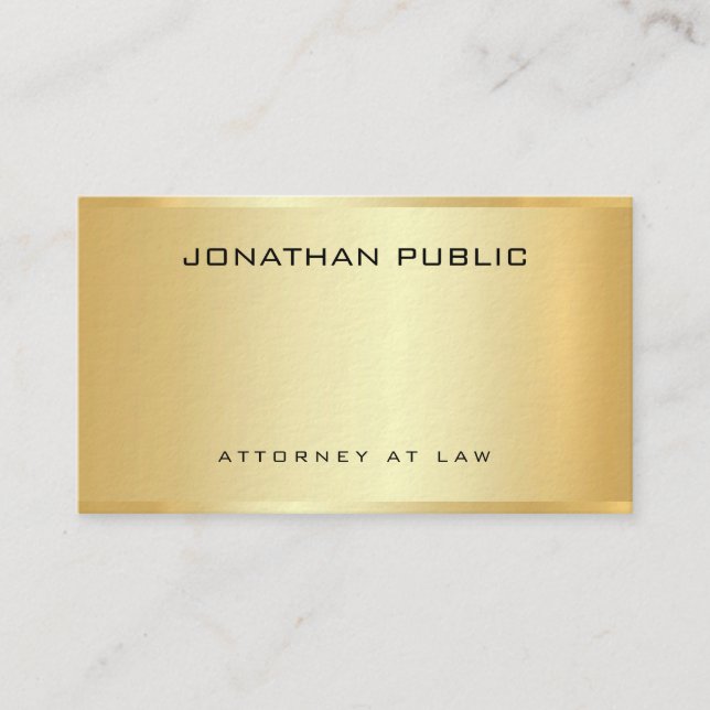 Attorney Affärskort Law Office Guld-mall Visitkort (Framsida)