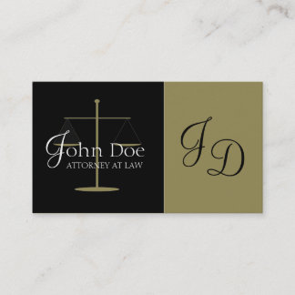 Attorney Antique Guld Monogram Visitkort